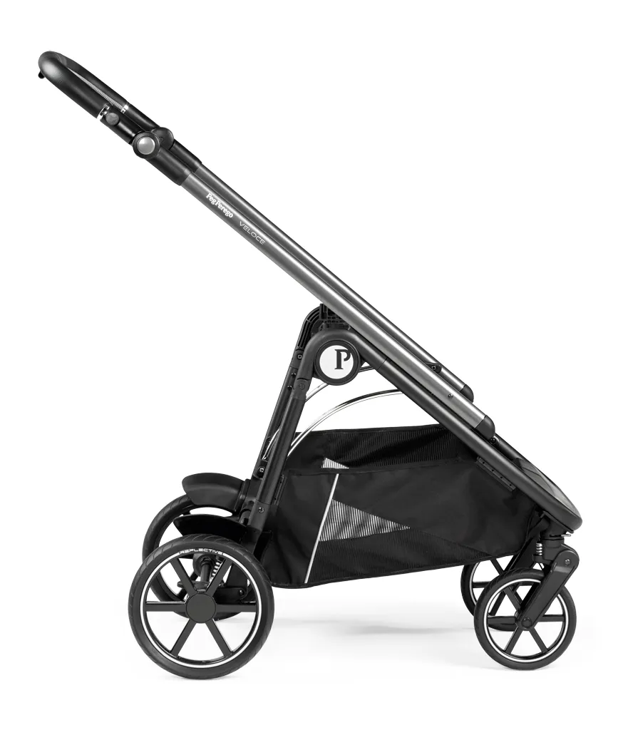  Peg Perego Veloce - Compact Full Featured Lightweight Stroller  - Compatible with All Primo Viaggio 4-35 Infant Car Seats - Made in Italy -  City Grey (Grey) : Baby