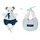 Doudou Amusette Panda - Soft toy-handbag - image 1 | Labebe