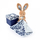 BOH'AIME Bunny Navy Plush With Comforter - რბილი სათამაშო პირსაწმენდით - image 1 | Labebe