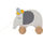 Tryco Wooden Pull - Along Toy Elephant - ხის განსავითარებელი სათამაშო - image 1 | Labebe