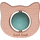 Label Label Teether Toy Wood & Silicone Cat Head Green - Wooden educational toy with a teether - image 1 | Labebe