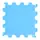 ORTOTO Spikes / Stiff (Azure Blue) (1 pcs.-30*30 cm) - Коврик-пазл для сенсорного массажа стоп - изображение 1 | Labebe