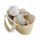 Jolijou Poupon Couffin Naturel Pol Blanc / Gris - Soft baby doll - image 1 | Labebe