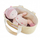 Jolijou Poupon Couffin Naturel Pola Blanc / Rose - Soft baby doll - image 1 | Labebe