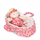 Jolijou Poupon Couffin Matelasse Marylou Rose - Soft baby doll - image 1 | Labebe