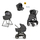 Inglesina Aptica XT Darwin RC Magnet Grey - Baby modular stroller with a car seat and bassinet stand - image 1 | Labebe