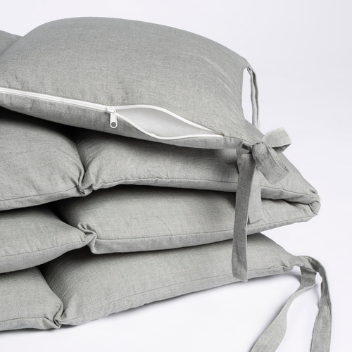 Perina Soft Cotton Grey-Oliva - Бортики на кроватку - изображение 3 | Labebe