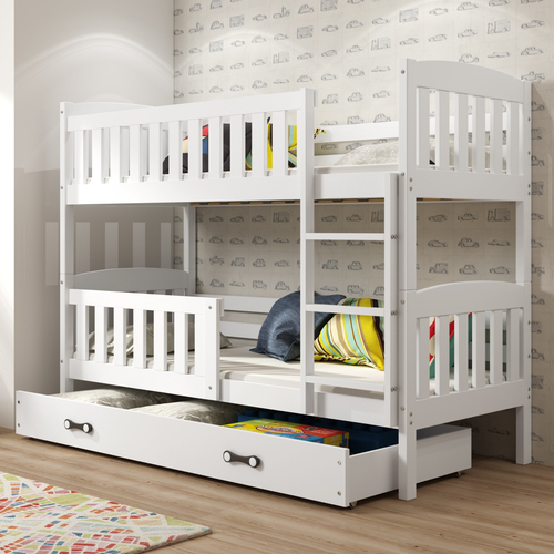 Interbeds Kubus Bunk White - Teen's wooden bunk bed - image 1 | Labebe