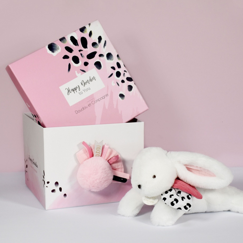 Happy Blush Doll Pompon Pink - რბილი სათამაშო პირსაწმენდით - image 5 | Labebe
