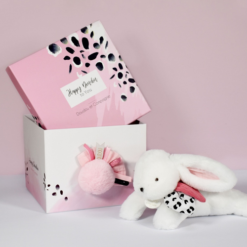 Happy Blush Doll Pompon Pink - Мягкая игрушка с платочком - изображение 5 | Labebe