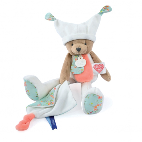 Plush Bear White - Soft toy with a handkerchief - image 1 | Labebe