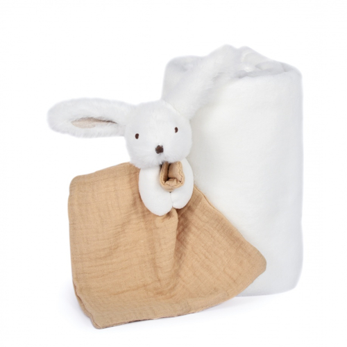 Blanket & Doudou Happy Wild White - Blanket with soft toy - image 2 | Labebe