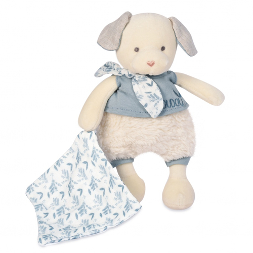 Doudou Botanic Organic Dog Mm With Doudou Blue - Мягкая игрушка с платочком - изображение 2 | Labebe