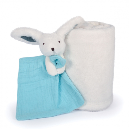 Blanket & Doudou Happy Pop White - პლედი რბილი სათამაშოთი - image 2 | Labebe