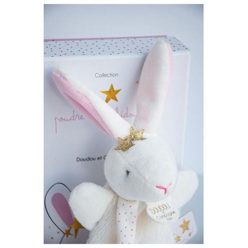 Lapin Etoile Doudou Bunny With Pacifier - Мягкая игрушка с платочком и держателем пустышки - изображение 4 | Labebe