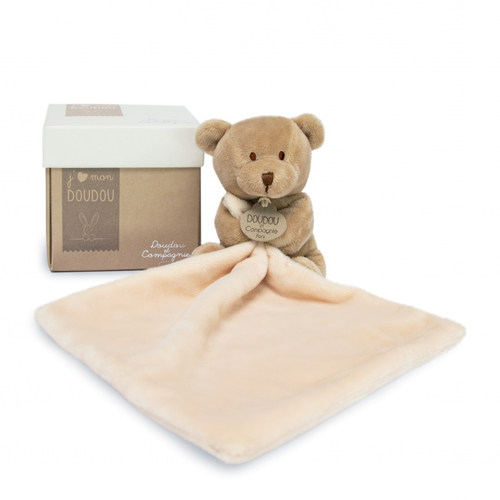 Ours Boite Fleur Nature Bear - Soft toy with a handkerchief - image 1 | Labebe