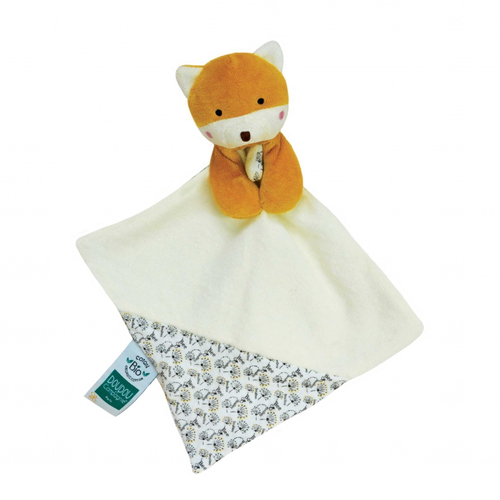 The Organic Fox Doudou Baby - რბილი სათამაშო პირსაწმენდით - image 4 | Labebe