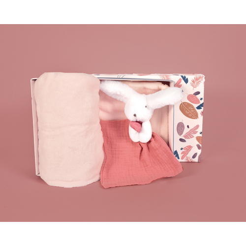 Blanket & Doudou Happy Boho Pink - Blanket with soft toy - image 4 | Labebe
