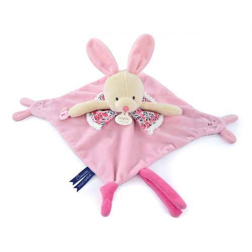 Doudou With Finger Puppet Bunny - Soft toy with a handkerchief - image 1 | Labebe