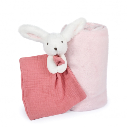 Blanket & Doudou Happy Boho Pink - პლედი რბილი სათამაშოთი - image 2 | Labebe