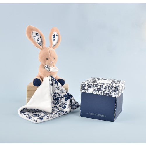 BOH'AIME Bunny Navy Plush With Comforter - Soft toy with a handkerchief - image 4 | Labebe