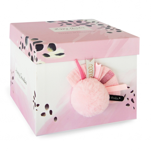 Happy Blush Doll Pompon Pink - რბილი სათამაშო პირსაწმენდით - image 3 | Labebe