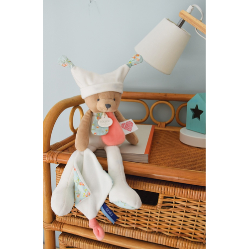 Plush Bear White - Soft toy with a handkerchief - image 2 | Labebe