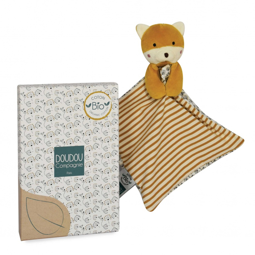 The Organic Fox Doudou Baby - რბილი სათამაშო პირსაწმენდით - image 7 | Labebe