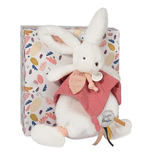 Happy Boho Doudou Pompon Terracotta - Soft toy with a handkerchief - image 1 | Labebe