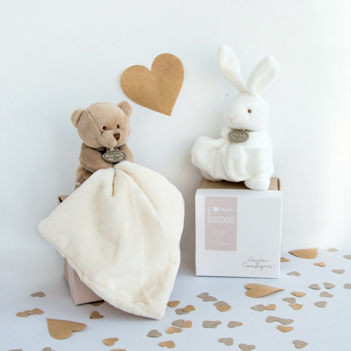 Lapin Boite Fleur Nature Bunny - რბილი სათამაშო პირსაწმენდით - image 4 | Labebe