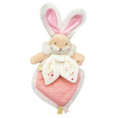 Lapin De Sucre Pink Doudou - Мягкая игрушка с платочком - изображение 2 | Labebe