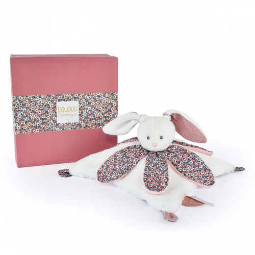 BOH'AIME Bunny Pink Doudou Petal - Soft toy with a handkerchief - image 4 | Labebe