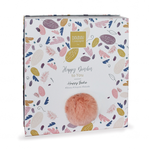 Happy Boho Doudou Pompon Terracotta - Мягкая игрушка с платочком - изображение 3 | Labebe