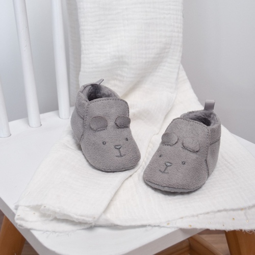 Booties Baby Gris - Baby slippers - image 6 | Labebe