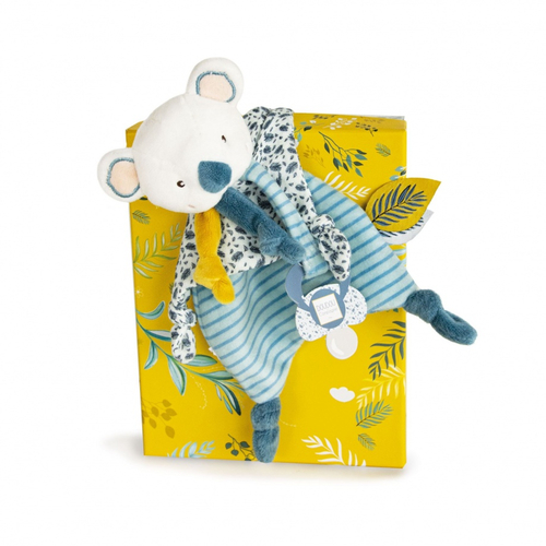 Yoca Le Koala Doudou Pacifier - Мягкая игрушка с платочком и держателем пустышки - изображение 1 | Labebe