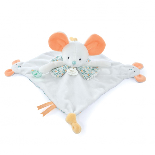 Doudou With Finger Puppet Mouse - Soft toy with a handkerchief - image 1 | Labebe