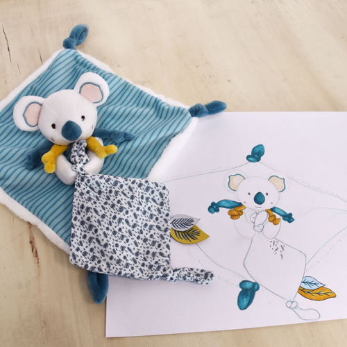 Yoca Le Koala Doudou - Soft toy with a handkerchief - image 8 | Labebe