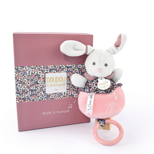 BOH'AIME Bunny Pink Music Box - Soft toy with music box - image 1 | Labebe