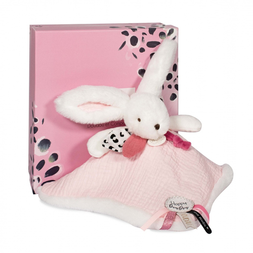 Happy Blush Doudou Pompon Pink - Мягкая игрушка с платочком - изображение 1 | Labebe