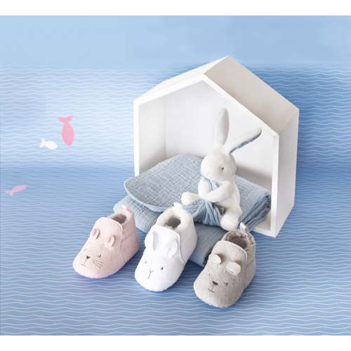 Booties Baby Gris - Baby slippers - image 2 | Labebe