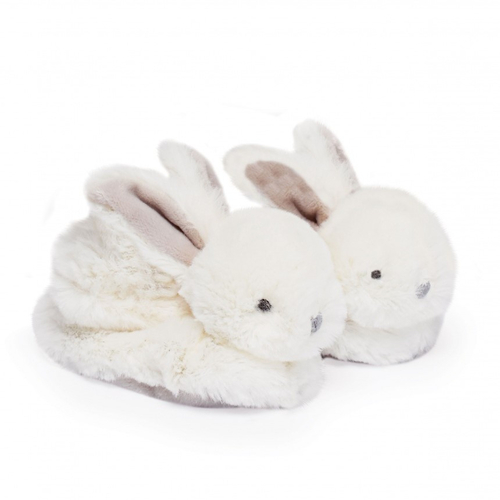 Lapin Bonbon Booties With Rattle Taupe 0/6 Months - Baby slippers with rattles - image 2 | Labebe