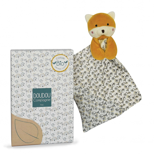 The Organic Fox Doudou Baby - რბილი სათამაშო პირსაწმენდით - image 3 | Labebe