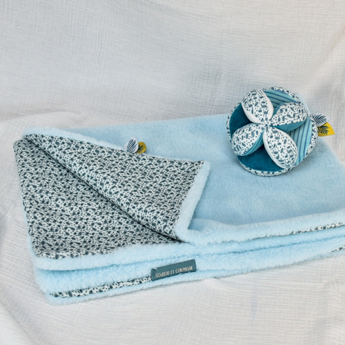 Blanket Douceur Yoca Le Koala Blue - Baby blanket - image 2 | Labebe
