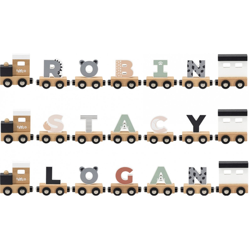 Tryco Letter Train Colors Letter "A" - ხის განსავითარებელი სათამაშო - image 4 | Labebe