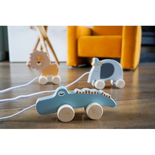 Tryco Wooden Pull - Along Toy Elephant - Деревянная развивающая игрушка - изображение 3 | Labebe