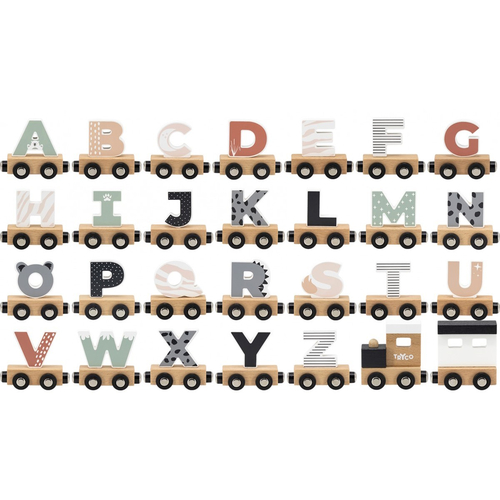 Tryco Letter Train Colors Letter "F" - ხის განსავითარებელი სათამაშო - image 3 | Labebe