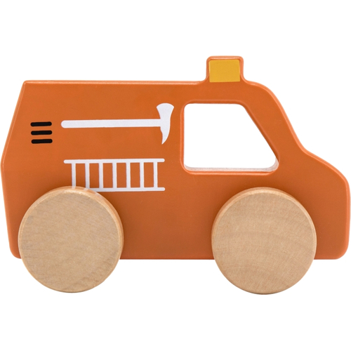Tryco Wooden Fire Truck Toy - ხის განსავითარებელი სათამაშო - image 1 | Labebe