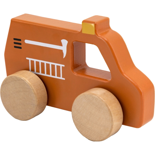 Tryco Wooden Fire Truck Toy - ხის განსავითარებელი სათამაშო - image 2 | Labebe