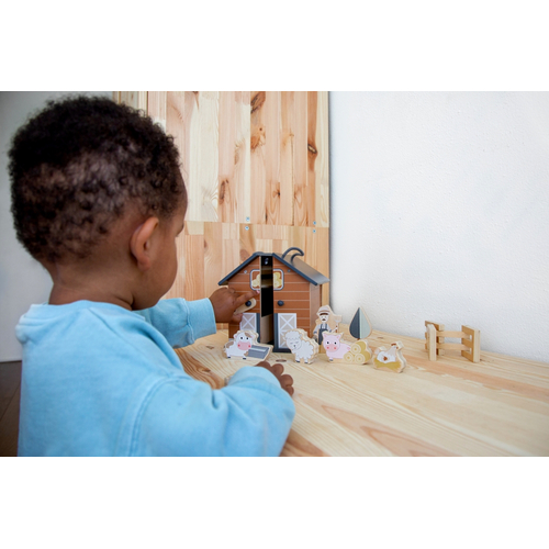 Tryco Wooden Foldable Farmhouse - Деревянная развивающая игрушка - изображение 4 | Labebe