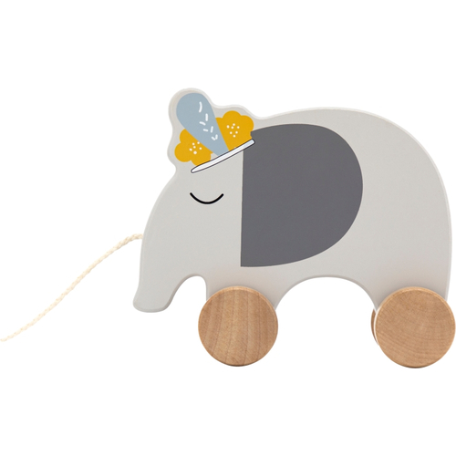 Tryco Wooden Pull - Along Toy Elephant - ხის განსავითარებელი სათამაშო - image 1 | Labebe